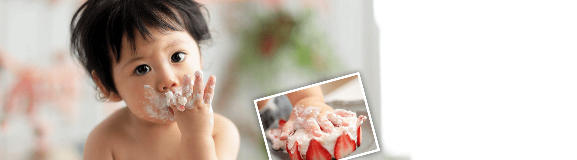 スマッシュケーキで1歳バースデイ撮影を 石川県金沢市 能美市の写真館フォトアトリエアディ